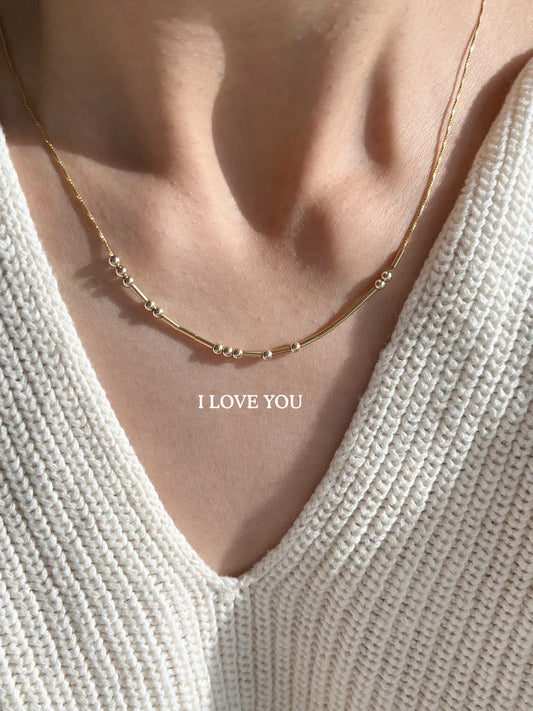 Unisex Morse Code Necklace