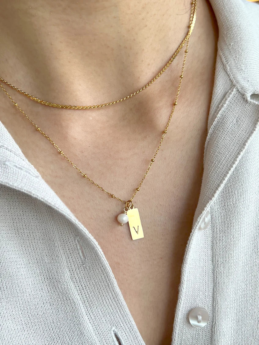 Initial Pearl Pendant