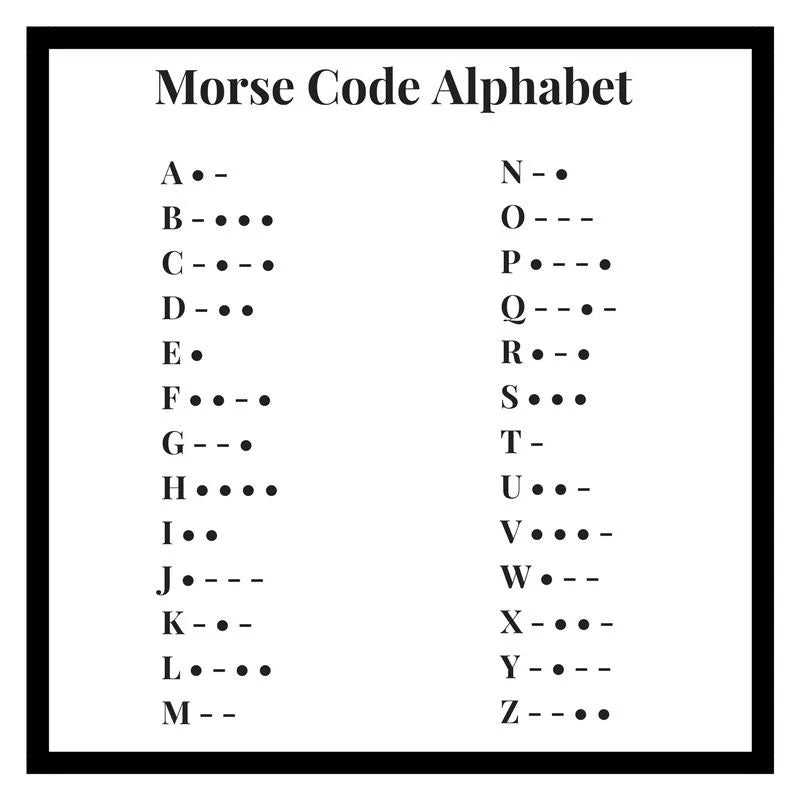 Unisex Morse Code Necklace
