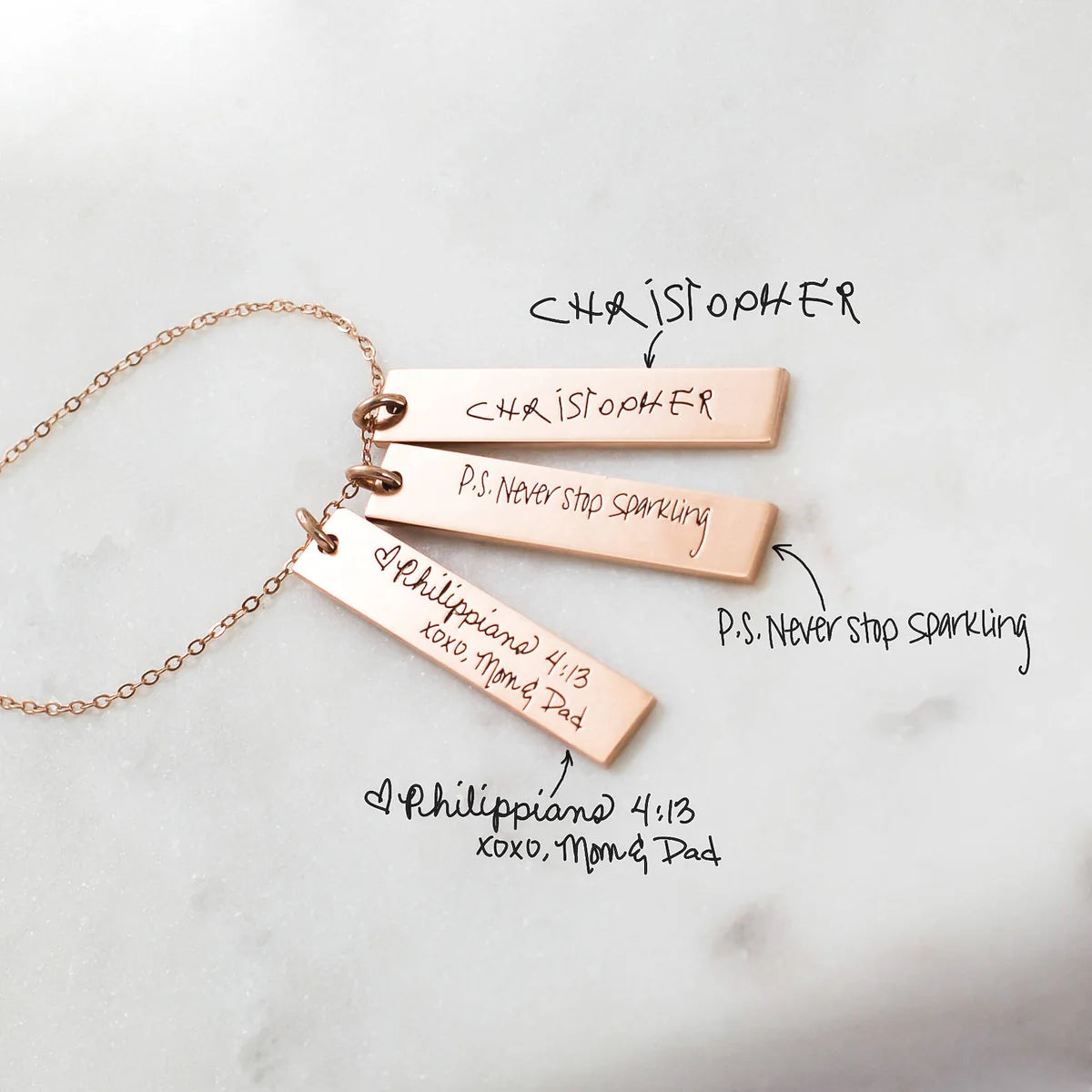 Handwritten Bar Pendant