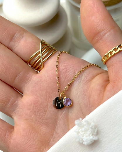Initial Birthstone Pendant