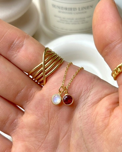 Initial Birthstone Pendant