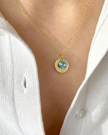 Initial Birthstone Pendant