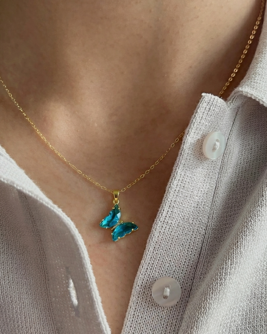 Crystal Butterfly Charm