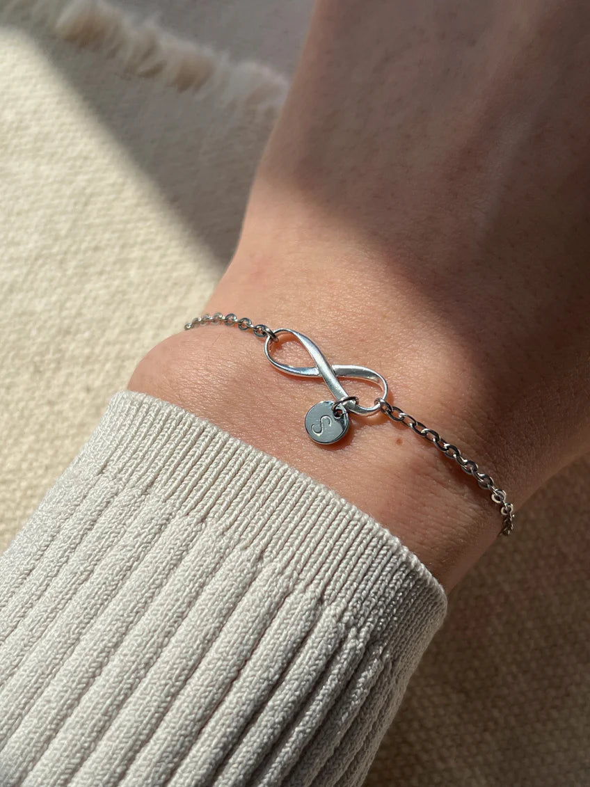 Infinity Initial Bracelet