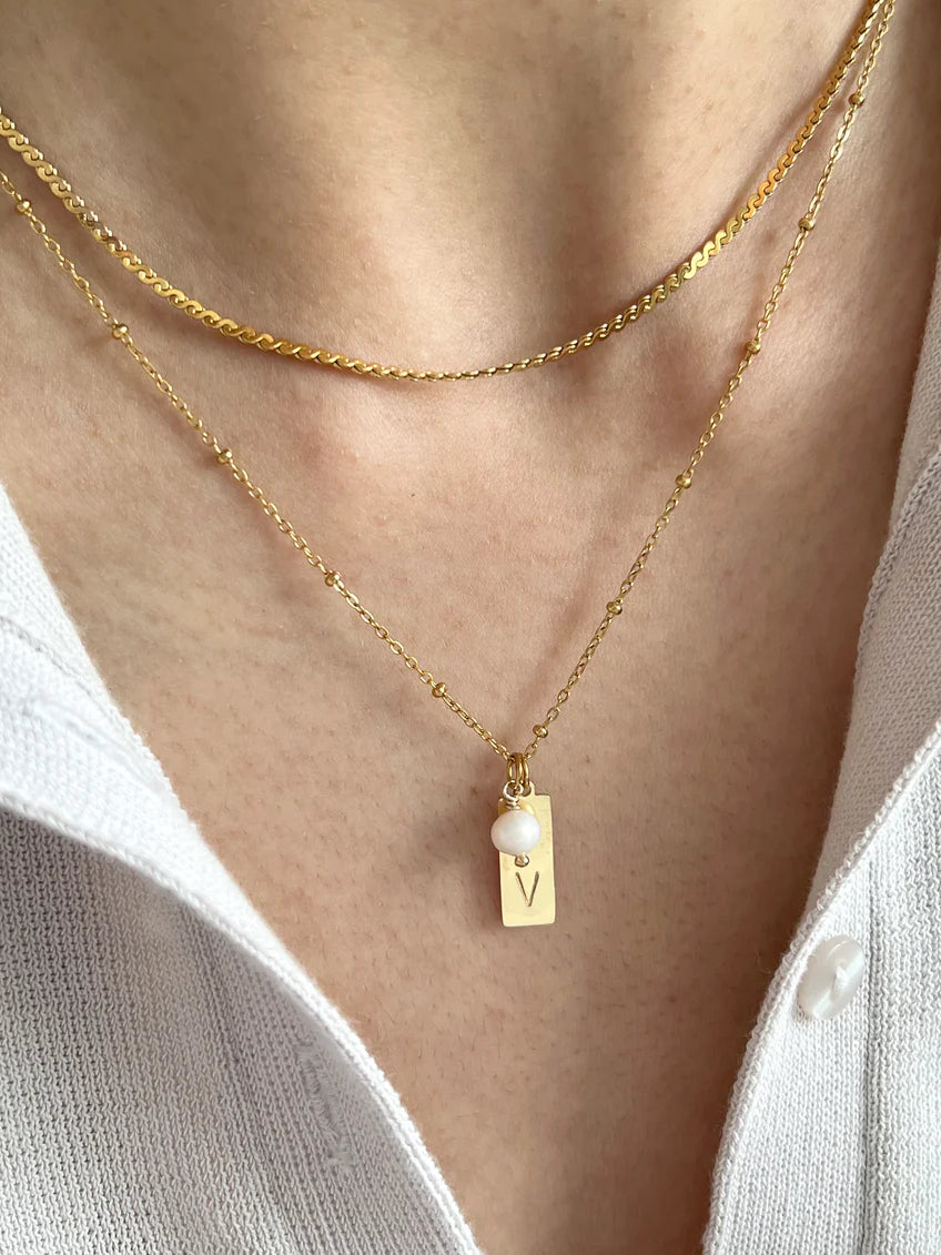 Initial Pearl Pendant