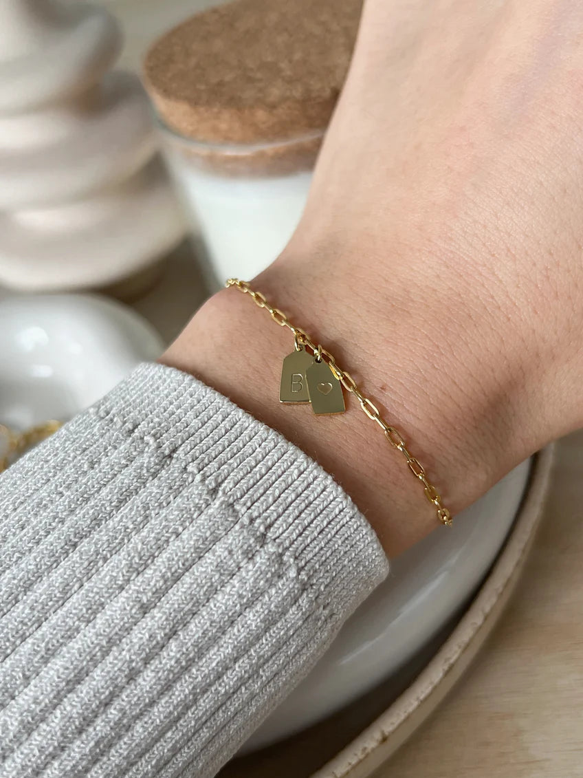 Initial with Heart Bracelet