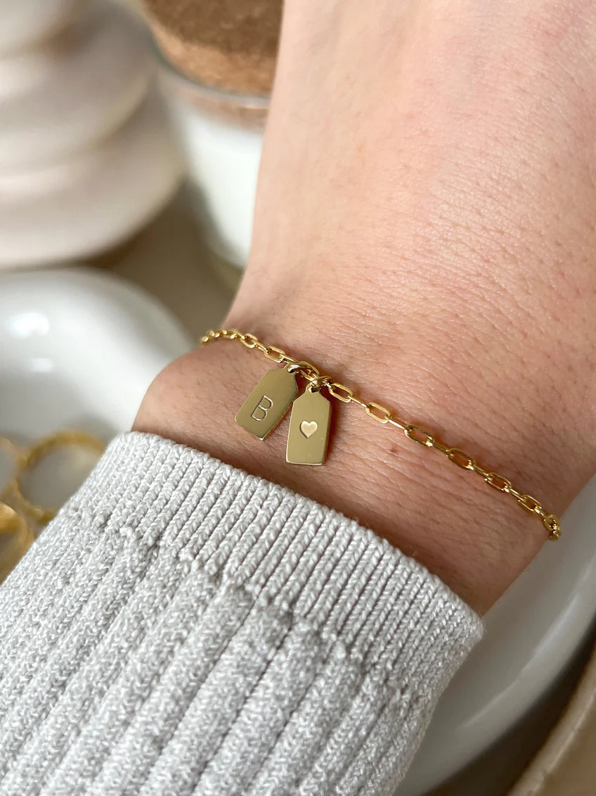 Initial with Heart Bracelet