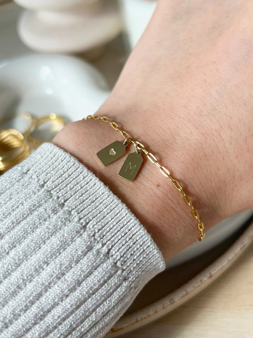 Initial with Heart Bracelet