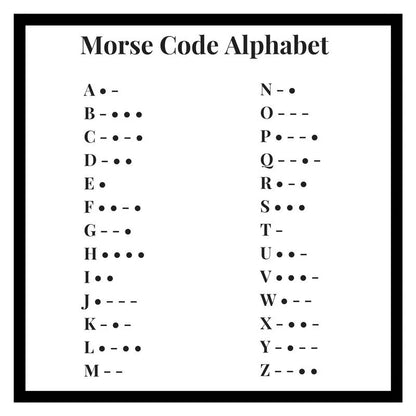 Unisex Morse Code Necklace