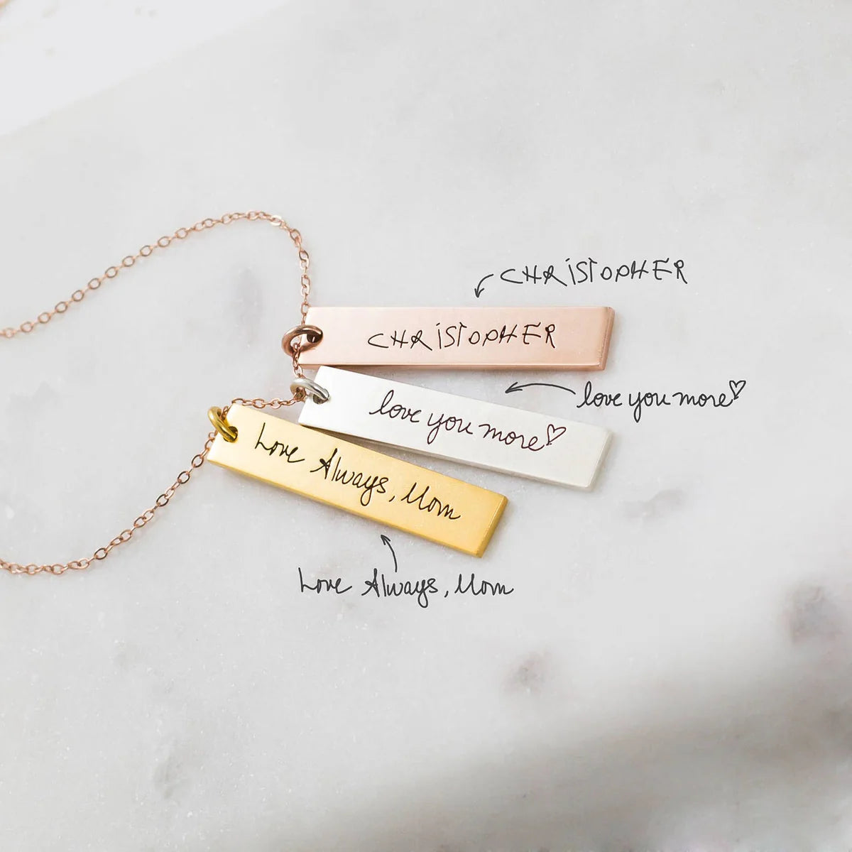 Handwritten Bar Pendant