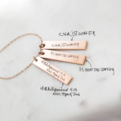 Handwritten Bar Pendant