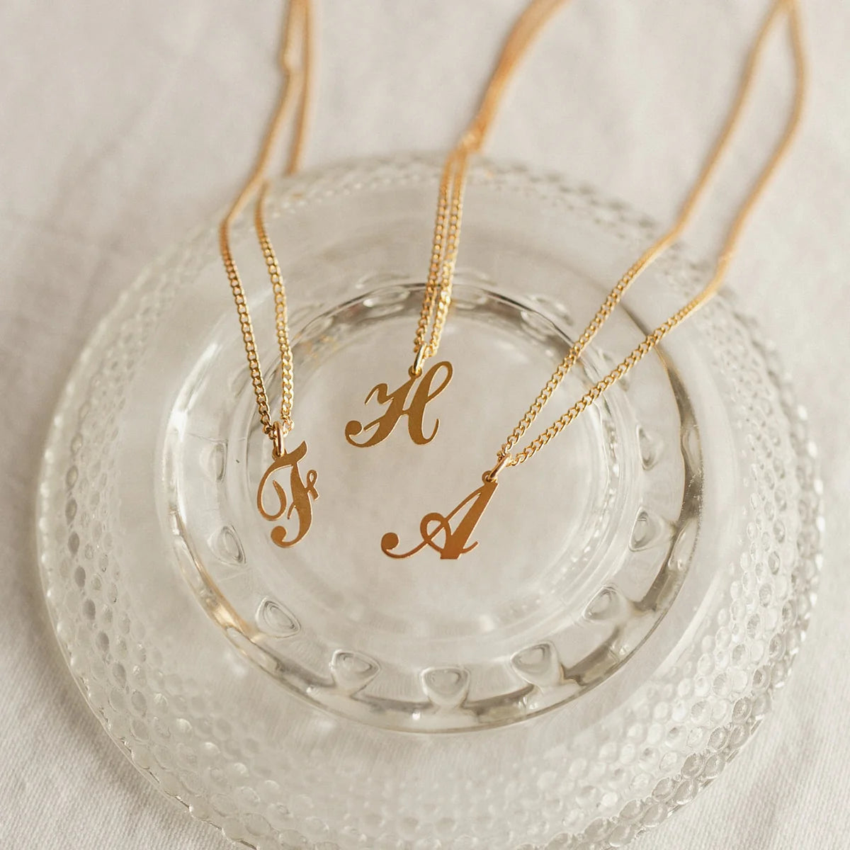 Old English Initial Necklace