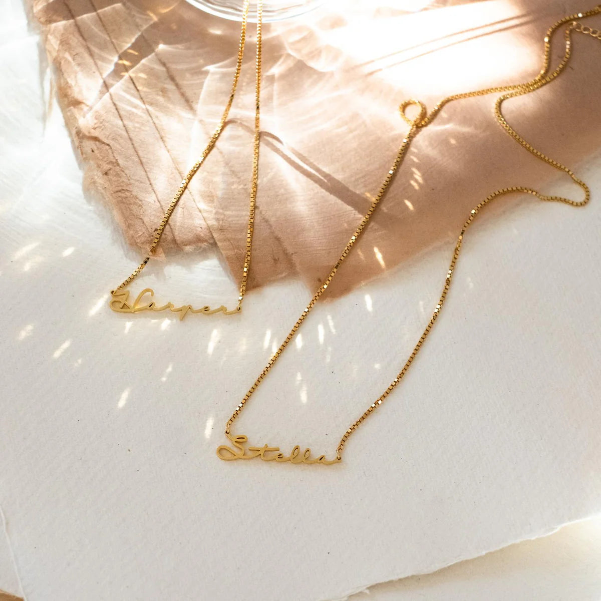 Name Necklace in Box Chain