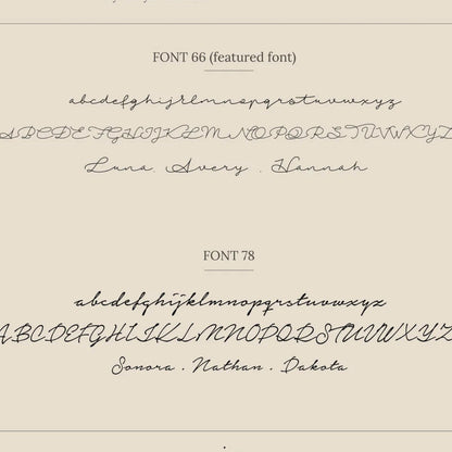 Minimal Script Name Necklace