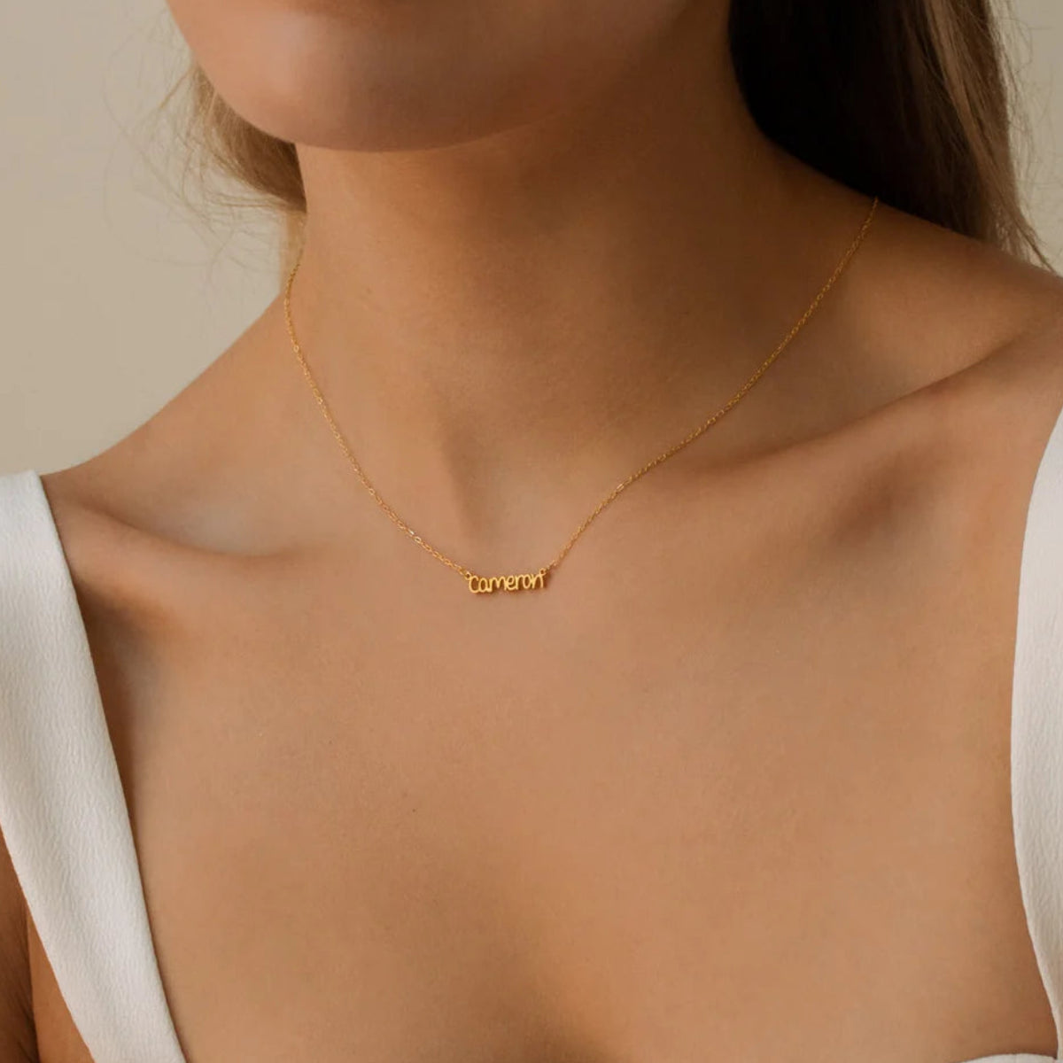 Tiny Preppy Name Necklace