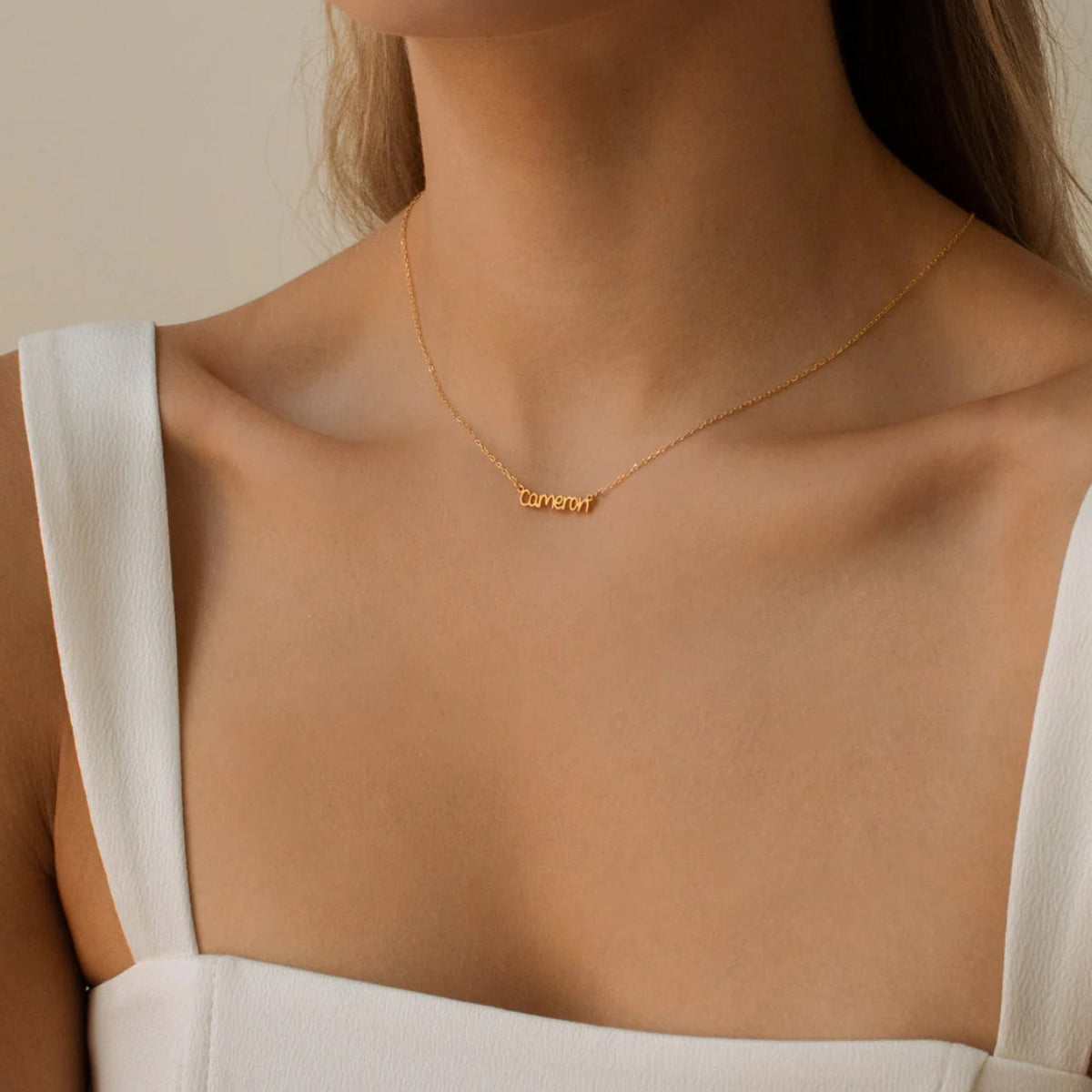 Tiny Preppy Name Necklace