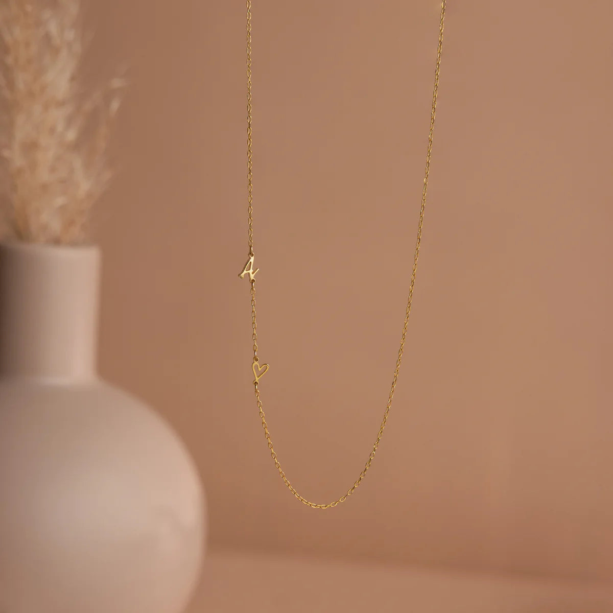 Initial With Heart MNecklace
