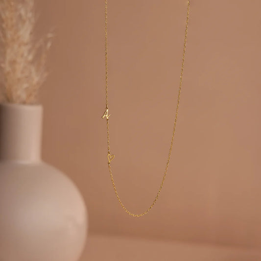 Initial With Heart MNecklace