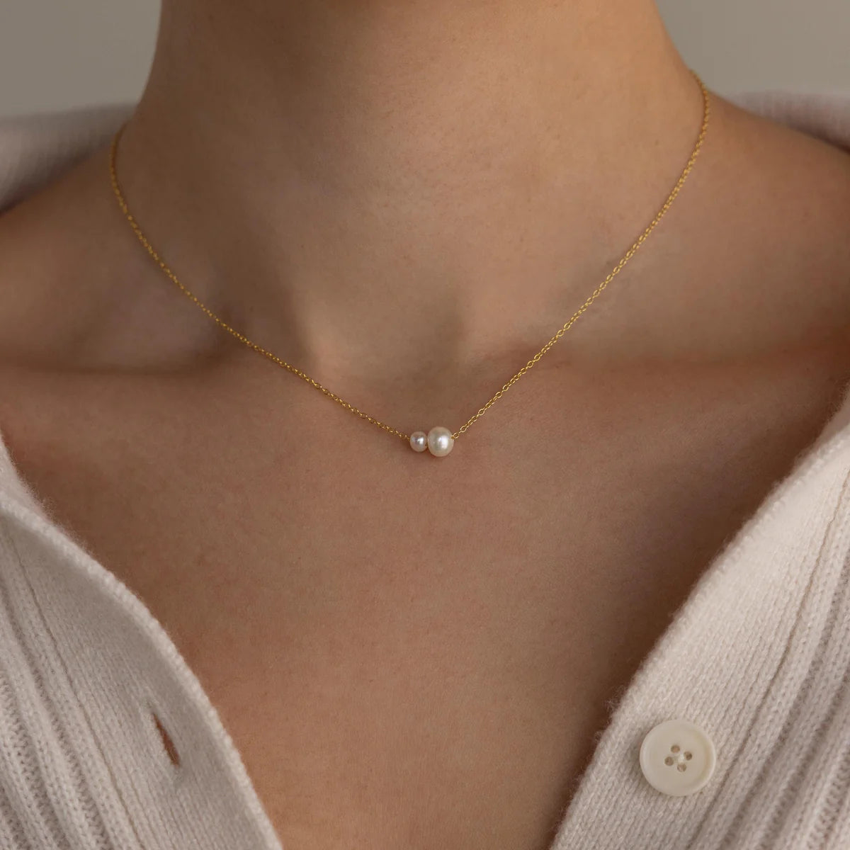 Duo Pearl Necklace