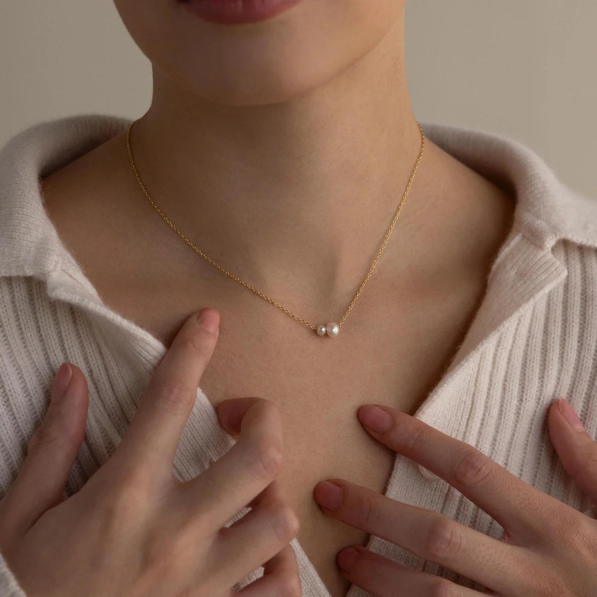Duo Pearl Necklace