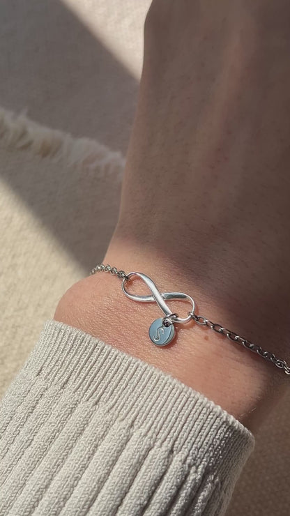 Infinity Initial Bracelet