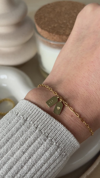 Initial with Heart Bracelet