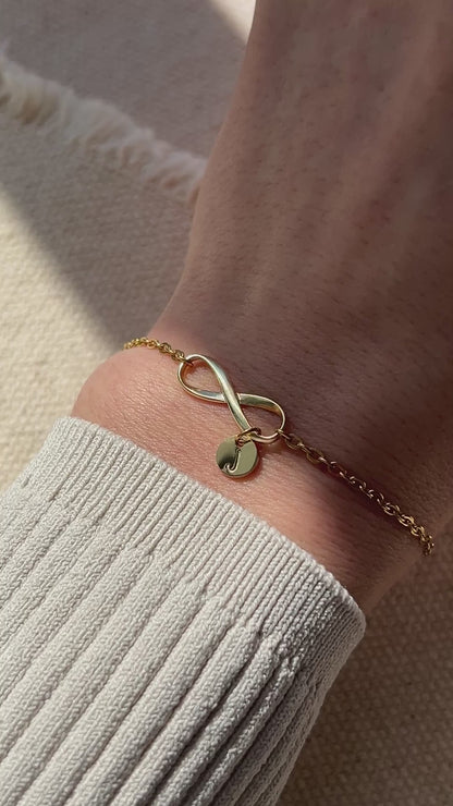 Infinity Initial Bracelet