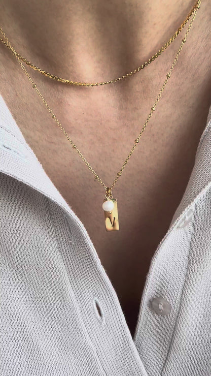 Initial Pearl Pendant